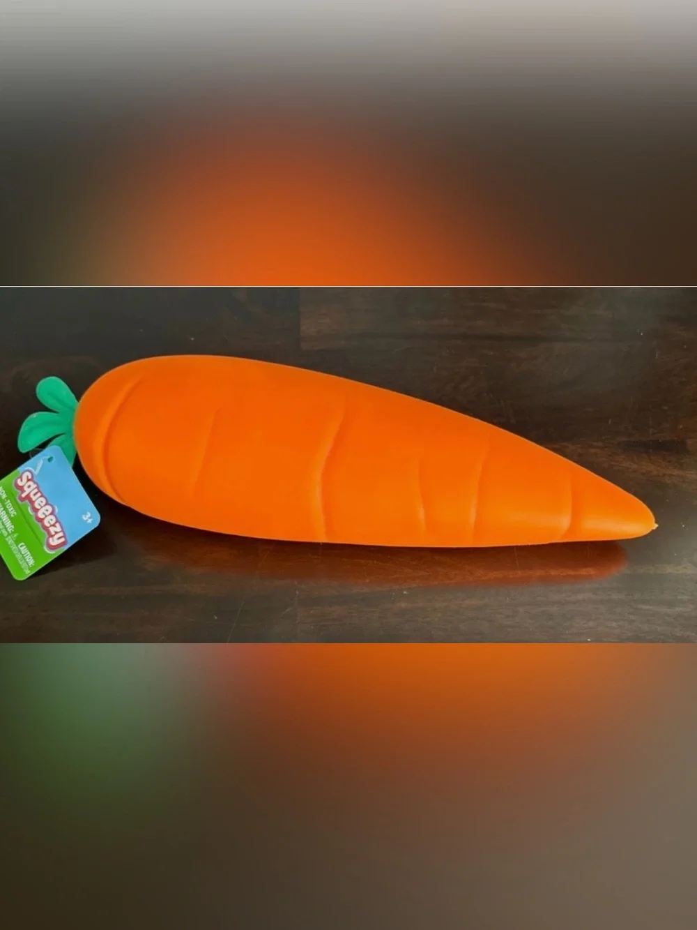 Orange Carrot Plush Toy with Green Top - Kids Toy